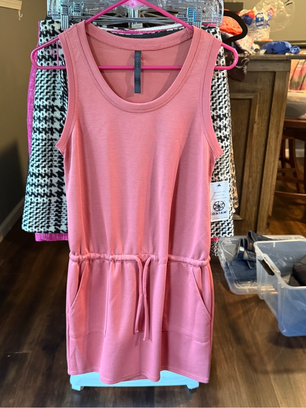 GAIAM Girls' Sleeveless Drawstring Dress - Pink